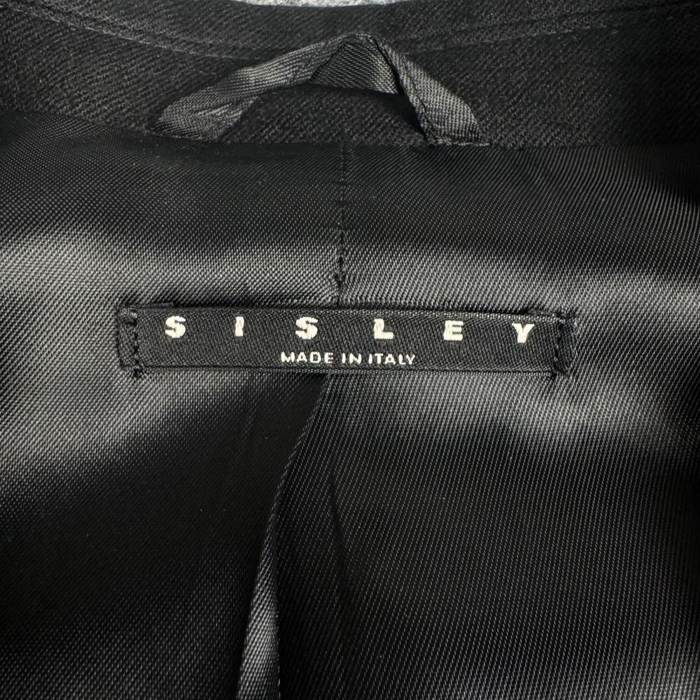 Sisley Sport Coat Blazer Mens 44R Black Wool Made Italy Quiet Luxury Tailored - Picture 5 of 12